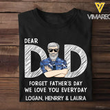 Personalized Dear Dad Forget Father's Day We Love You Everyday Australian Veteran/Soldier Rank Camo with Name T-shirt Printed 23MAY-BQT25