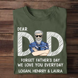 Personalized Dear Dad Forget Father's Day We Love You Everyday Australian Veteran/Soldier Rank Camo with Name T-shirt Printed 23MAY-BQT25