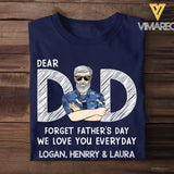 Personalized Dear Dad Forget Father's Day We Love You Everyday Australian Veteran/Soldier Rank Camo with Name T-shirt Printed 23MAY-BQT25