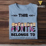 Personalized This Auntie Belongs To & Kids Names T-shirt Printed 23MAY-PTN26