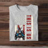 Personalized This Is U.S A Little Bit of Crazy A Little Bit of Loud A Whole Lot of Love Jeep Girl with Dogs T-shirt Printed 23MAY-BQT29