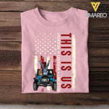 Personalized This Is U.S A Little Bit of Crazy A Little Bit of Loud A Whole Lot of Love Jeep Girl with Dogs T-shirt Printed 23MAY-BQT29