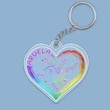 Personalized Auntie Heart Hands with Kid Names Acrylic Keychain Printed 23JUN-DT02