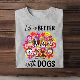 Personalized Life Is Better With A Dog T-shirt Printed PNPN3105