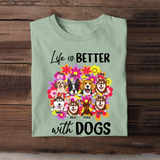 Personalized Life Is Better With A Dog T-shirt Printed PNPN3105