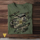 Personalized French Veteran/Soldier Tshirt Printed 23JUN-DT07