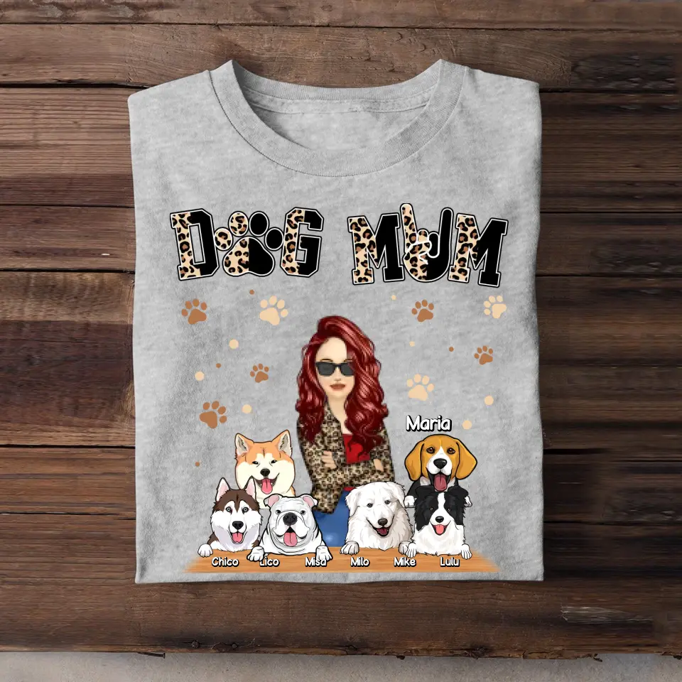 Personalized Dog Mom Dog Lovers Gift T-shirt Printed 23JUN-DT09