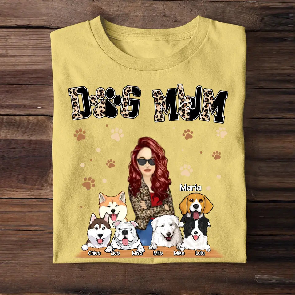 Personalized Dog Mom Dog Lovers Gift T-shirt Printed 23JUN-DT09