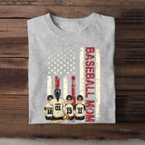 Personalized Baseball Mom Colorful Tshirt Printed QTDT1306