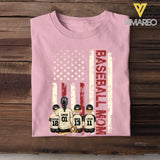 Personalized Baseball Mom Colorful Tshirt Printed QTDT1306