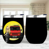 Personalized Jeeplife Moon Jeep Girl Wine Tumbler Printed MTBQT1206