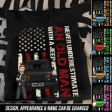 Personalized Never Undersetimate An Old Man with A Jeep T-shirt Printed 23JUN-BQT13
