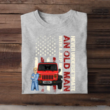 Personalized Never Undersetimate An Old Man with A Jeep T-shirt Printed 23JUN-BQT13