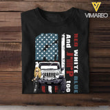 Personalized Red White Blue And Jeep Too T-shirt Printed QTHN1406