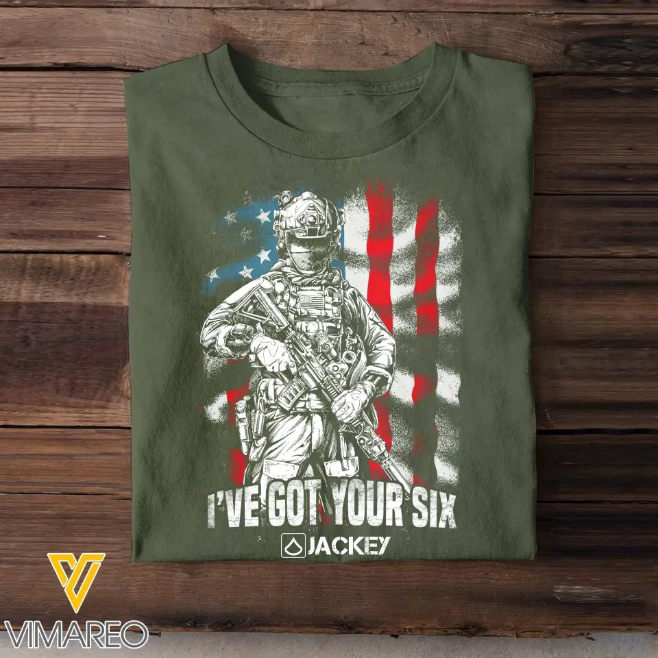 Personalized US Veteran Soldier I've Got Your Six Tshirt Printed QTHQ1506