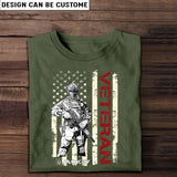 Personalized US Veteran Flag Tshirt Printed QTTB1506
