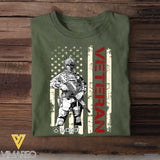 Personalized US Veteran Flag Tshirt Printed QTTB1506