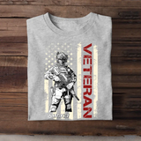 Personalized US Veteran Flag Tshirt Printed QTTB1506
