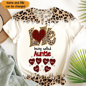 Personalzied Love Being Called Auntie Hearts with Kid Names Tie Dye Color 3D TShirt Printed 23JUN-HN15
