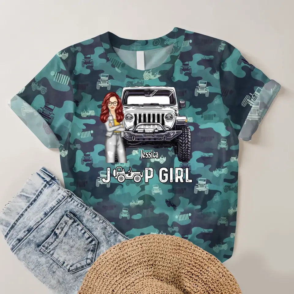 Personalized Jeep Girl Jeep Lovers 3D TShirt Printed MTDT1506