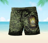 Personalized Canadian Soldier/Veteran Rank with Name Beach Short Pants Printed 23JUN-HQ15