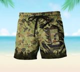 Personalized Australian Soldier/Veteran Rank with Name Beach Short Pants Printed 23JUN-HQ15