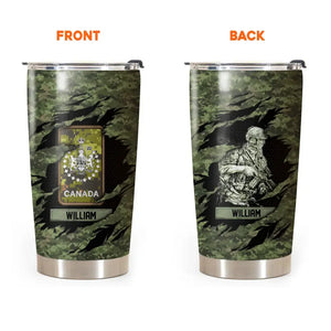 Personalized Canadian Soldier Veteran Tumbler Printed QTDT2006