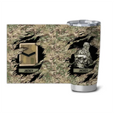 Personalized British Soldier Veteran Tumbler Printed QTDT2006