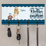 Personalized I Have Two Titles Nurse And Dog Mom And I Rock Them Both Nurse & Dogs Key Holder Printed PNHQ1606