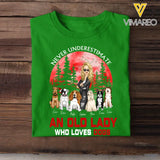 Personalized Never Underestimate An Old Lady Who Loves Dogs T-shirt Printed 23JUN-HN16