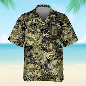 Personalized Australian Soldier/Veteran Rank with Name Beach Hawaii Shirt & Short Pants Printed 23JUN-HQ20
