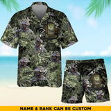 Personalized Canadian Soldier/Veteran Rank with Name Beach Hawaii Shirt & Short Pants Printed 23JUN-HQ20