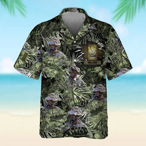 Personalized Canadian Soldier/Veteran Rank with Name Beach Hawaii Shirt & Short Pants Printed 23JUN-HQ20