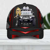 Personalized Jeep Girl & Dog Jeep Lovers Dog Lovers Cap Printed 23JUN-DT16