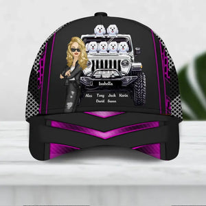 Personalized Jeep Girl & Dog Jeep Lovers Dog Lovers Cap Printed 23JUN-DT16