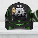 Personalized Jeep Girl & Dog Jeep Lovers Dog Lovers Cap Printed 23JUN-DT16