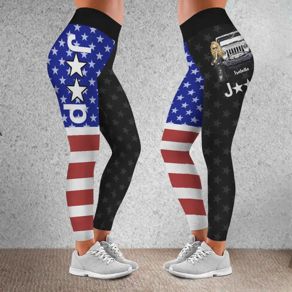 Personalized Jeep Girl Printed Legging QTPN2006