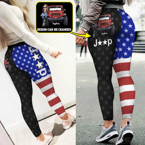 Personalized Jeep Girl Printed Legging QTPN2006