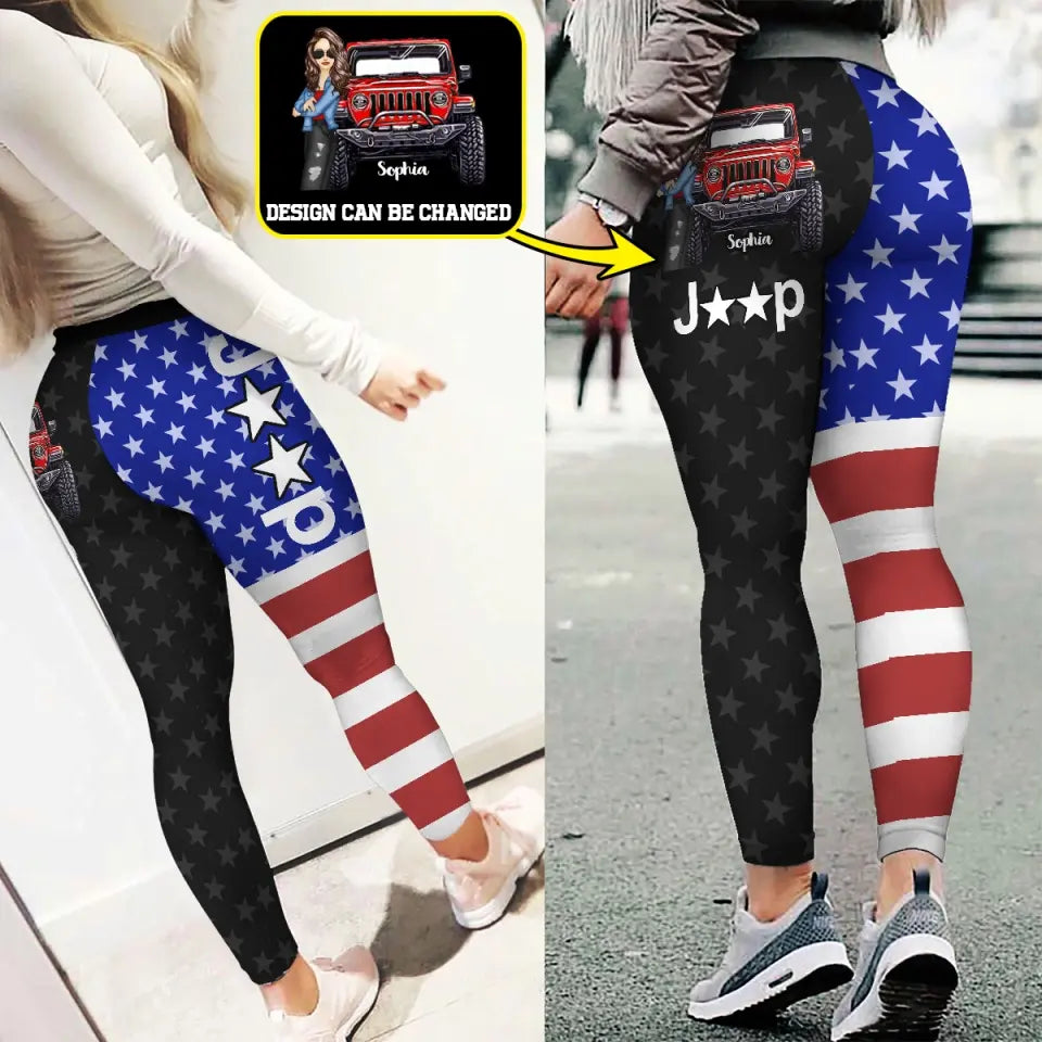 Personalized Jeep Girl Printed Legging QTPN2006