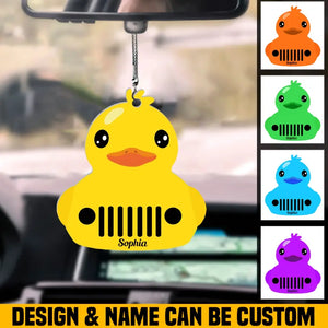 Personalized Jeep Duck Colorful Car Hanging Printed QTHN2206