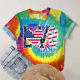 Personalzied Love Auntielife with Kid Names Tie Dye Color 3D TShirt Printed HTHDT1906