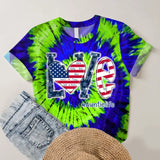 Personalzied Love Auntielife with Kid Names Tie Dye Color 3D TShirt Printed HTHDT1906