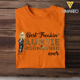 Personalized Best Freakin Auntie & Godmother Ever  T-shirt Printed 23JUN-KVH20