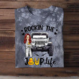 Personalized Rockin' The Jeep Life Jeep Girl Printed Tie Dye Tshirts MTDT1906