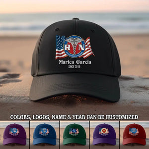 Personalized Nurse with Name Gift For Nurses Peaked Cap 23JUN-DT22