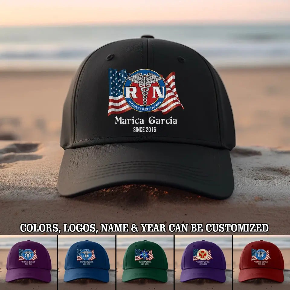 Personalized Nurse with Name Gift For Nurses Peaked Cap 23JUN-DT22