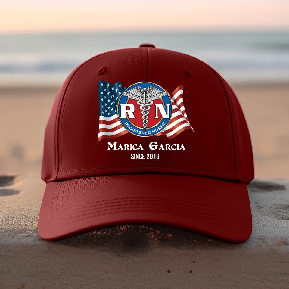 Personalized Nurse with Name Gift For Nurses Peaked Cap 23JUN-DT22