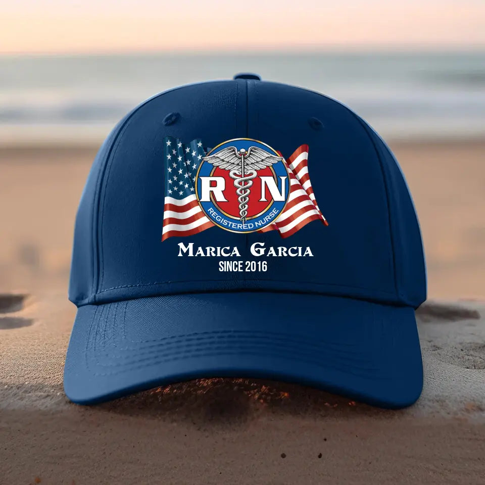 Personalized Nurse with Name Gift For Nurses Peaked Cap 23JUN-DT22