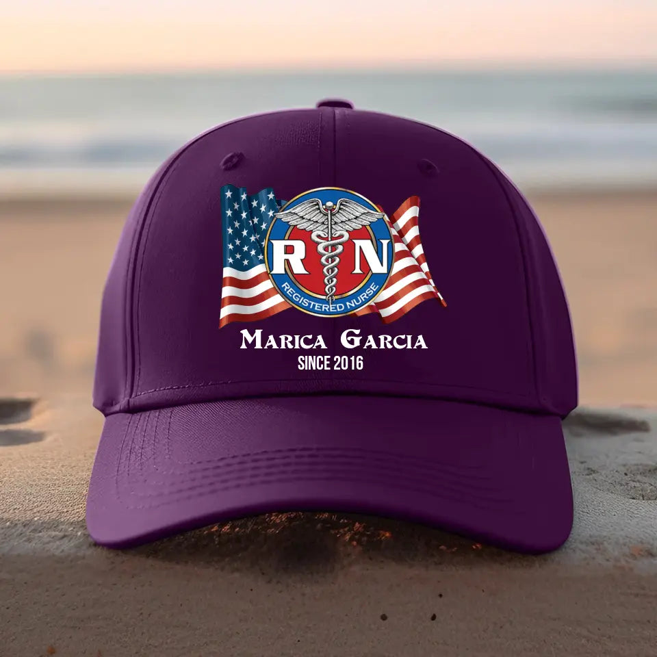 Personalized Nurse with Name Gift For Nurses Peaked Cap 23JUN-DT22