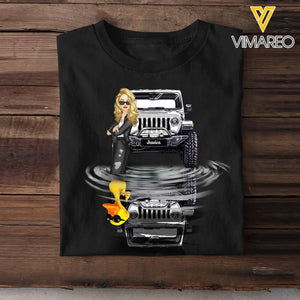 Personalized Jeep Girl Duck Jeep Reflection T-shirt Printed 23JUN-DT22